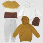 Honest Baby Toddler Boys' 5pc Top & Bottom Set With Beanie - Mustard