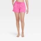 Women's Beautifully Soft Fleece Shorts - Stars Above Pink