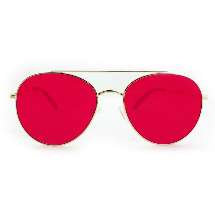 Women's Aviator Sunglasses With Red Lenses - Wild Fable Gold
