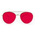 Women's Aviator Sunglasses With Red Lenses - Wild Fable Gold