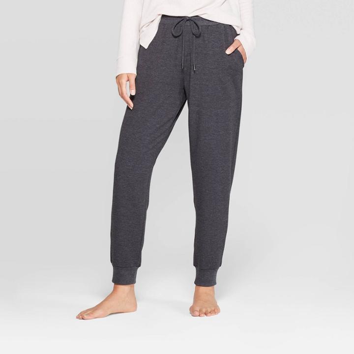 Women's Beautifully Soft Fleece Lounge Jogger Pants - Stars Above Black M, Women's,
