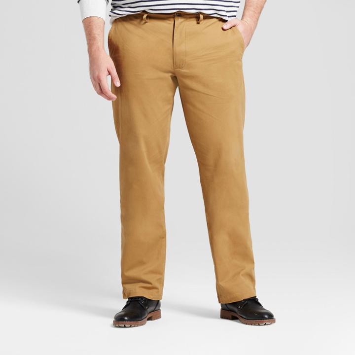 Men's Big & Tall Straight Fit Hennepin Chino Pants - Goodfellow & Co Light Brown