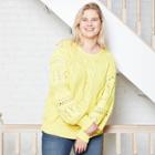 Women's Plus Size Crewneck Cable Knit Pullover Sweater - Universal Thread Yellow