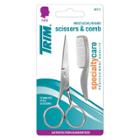 Trim Mustache Scissors & Comb