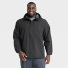 Men's Big Waterproof Rain Shell Jacket - All In Motion Black
