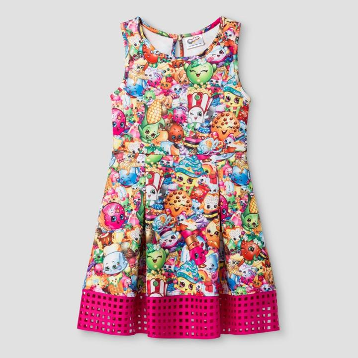 Girls' Shopkins A Line Dress - Pink M,