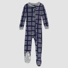 Honest Baby Boys' Square Print Snug Fit Footed Pajama - Blue