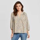 Women's Floral Print Long Sleeve Open Front Shirt - Universal Thread Xs, Women's, Size: Xs,