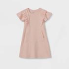 Toddler Girls' Adaptive Ruffle Sleeve Dress - Cat & Jack Light Peach