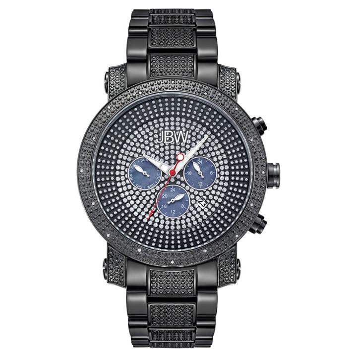 Target Men's Jbw Jb-8102-g Victor Japanese Movement Stainless Steel Real Diamond Watch - Black