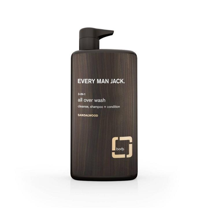 Every Man Jack Sandalwood 3-in-1 All Over Wash - 32 Fl Oz, Adult Unisex