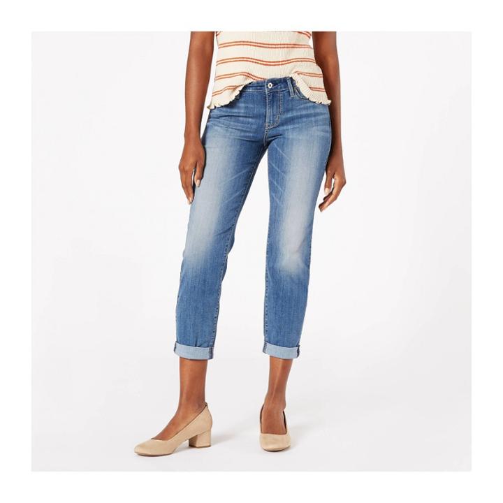 Denizen From Levi's Women's Modern Mid-rise Slim Boyfriend Jeans - Summer Fling 2, Women's, Blue