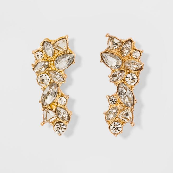 Sugarfix By Baublebar Lustrous Crystal Drop Earrings - Gold, Girl's