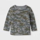 Toddler Boys' Adaptive Camo Long Sleeve T-shirt - Cat & Jack Green