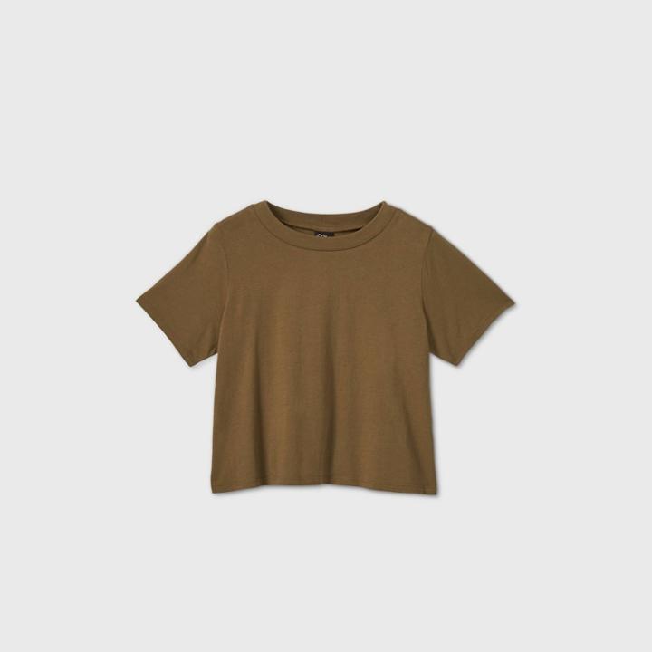Girls' Short Sleeve Boxy T-shirt - Art Class Green