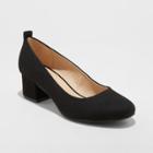 Women's Lenora Microsuede Closed Toe Heeled Pumps - Universal Thread Black