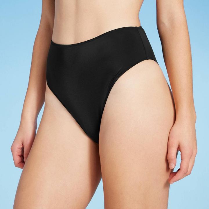 Shade & Shore Women's High Leg High Waist Extra Cheeky Bikini Bottom - Shade &