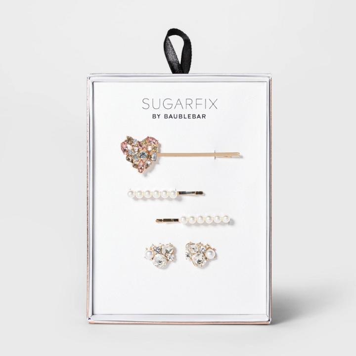 Sugarfix By Baublebar Romantic Hair Pin Gift Set - Blush/pearl, Women's, Pink White