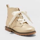 Toddler Girls' Giovanna Lace-up Combat Boots - Cat & Jack Gold