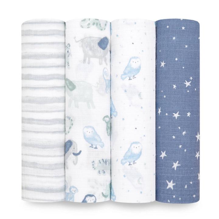 Aden + Anais Essentials Time To Dream Boy Swaddle Blankets