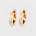 14k Gold Plated Cubic Zirconia Endless Hoop Earrings - A New Day Gold