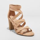 Women's Miranda Ankle Strap Sandals - Universal Thread Taupe (brown)