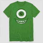 Men's Disney Pixar Monsters Inc Mike Eyeball Costume Short Sleeve Graphic T-shirt - Green
