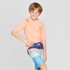 Petiteboys' Short Sleeve Rash Guard - Art Class Peach L, Boy's, Size: