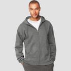 Hanes Men's Ultimate Cotton Full Zip Hooded Sweatshirt - Charcoal Heather