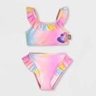Girls' Star Wars Baby Yoda 2pc Swimsuit - 3 - Disney Store, Blue/pink/blue