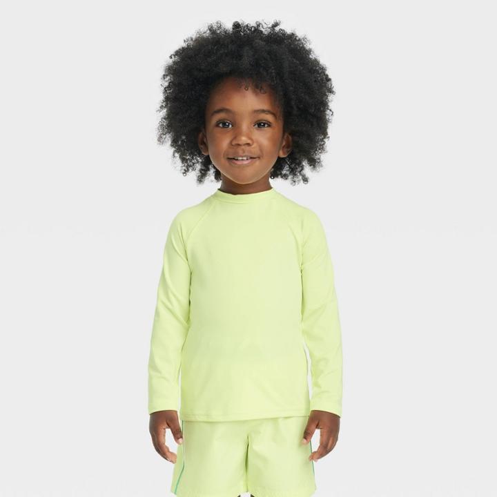 Toddler Boys' Rash Guard Top - Cat & Jack Yellow