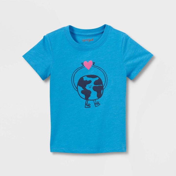 Toddler Boys' Earth Love Short Sleeve Graphic T-shirt - Cat & Jack Blue