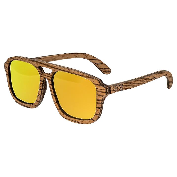 Earth Wood Goods Earth Wood Playa Unisex Sunglasses - Beige, Papyrus