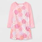 Toddler Girls' Floral With Solid Sleeve Nightgown - Cat & Jack Pink