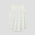 Women's Plus Size Striped Linen Tank Top - Ava & Viv Cream 1x, Women's, Size:
