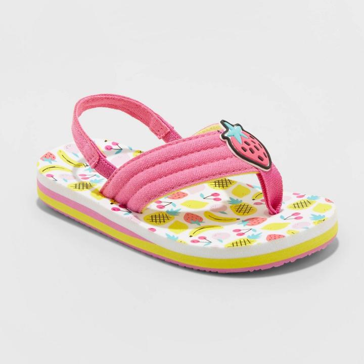 Toddler Girls' Pepin Flip Flop Sandals - Cat & Jack Pink S, Toddler Girl's,