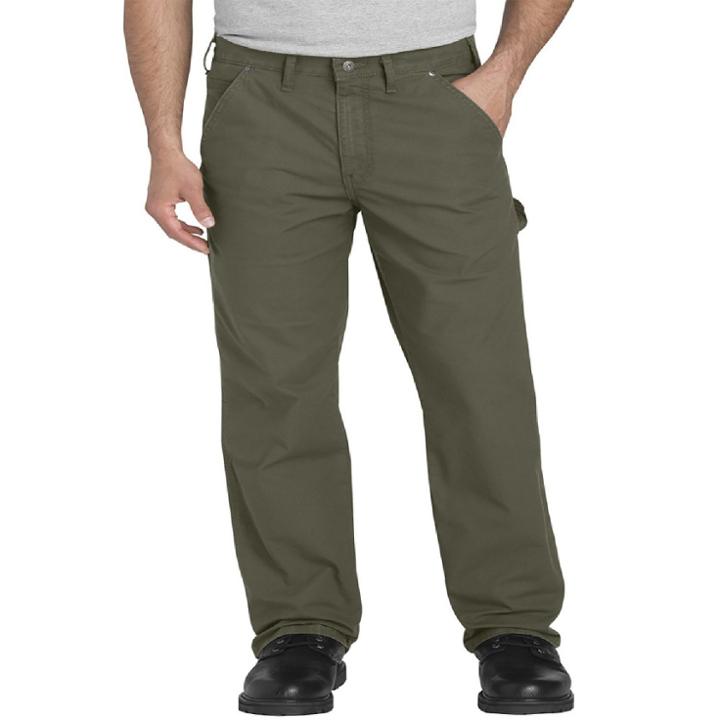 Dickies Men's Tough Max Ripstop Flex Regular Straight Fit Carpenter Pants - Moss Green