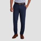 Haggar Men's Cool 18 Pro Slim Fit Flat Front Casual Pants - Navy Heather 38x32, Men's, Blue Grey