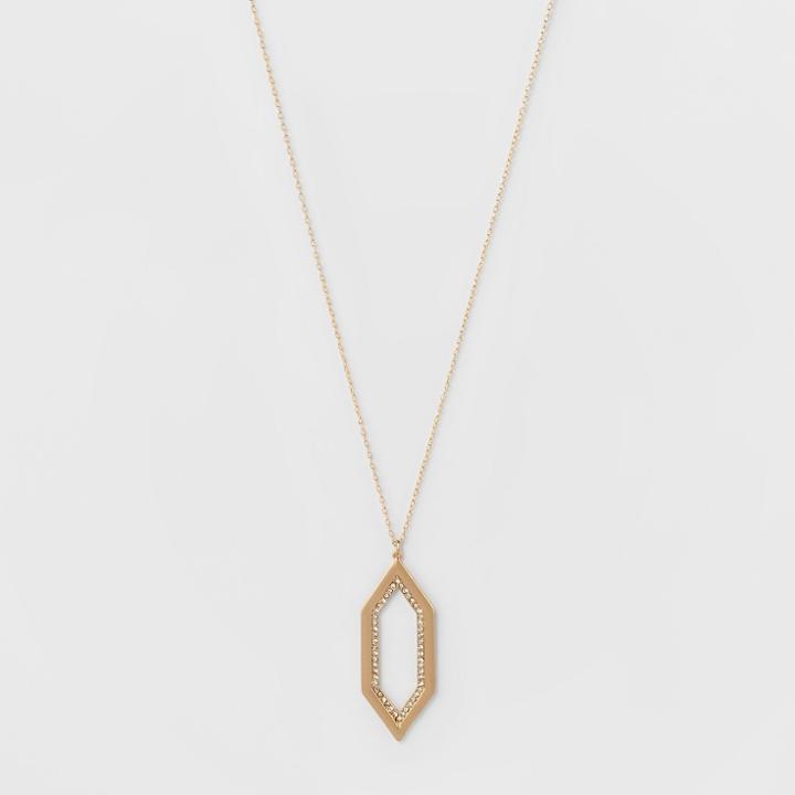 Pave Drop Long Necklace - A New Day Gold