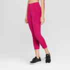 Women's Training High-waisted Laser Cut Capri Leggings 22 - C9 Champion Magenta (pink)