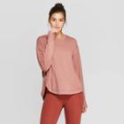 Women's Cozy Curved Hem Sweatshirt - Joylab Burlwood M, Size: