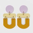 Flat Geometric Sprayed Drop Earrings - Universal Thread Pale