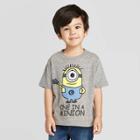 Universal Toddler Boys' Minions One In A Minion T-shirt - Heather Gray