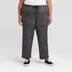 Women's Plus Size Ankle Length Pants - A New Day Heather Gray