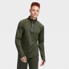 Men's Premium Layering Quarter Zip Pullover - All In Motion Olive Green M, Men's, Size: Medium, Green Green