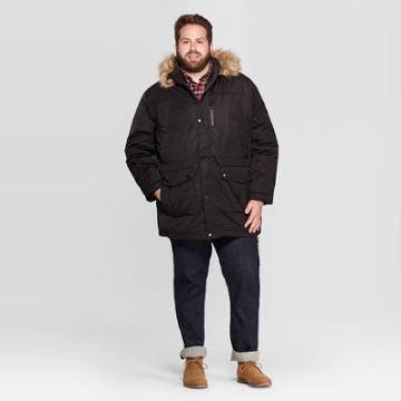 Men's Tall Long Sleeve Parka Winter Coat - Goodfellow & Co Black