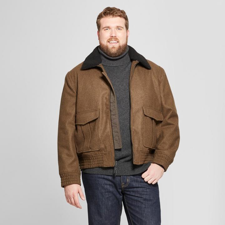 Men's Big & Tall Bomber Jacket - Goodfellow & Co Green