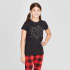 Petitegirls' Short Sleeve Constellation Heart Graphic T-shirt - Cat & Jack Black S, Girl's,