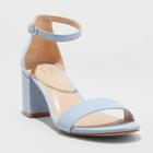 Women's Michaela Wide Width Block Heel Pumps - A New Day Blue 7.5w,