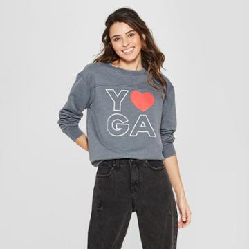 Women's Yoga Graphic Sweatshirt - Freeze (juniors') Gray